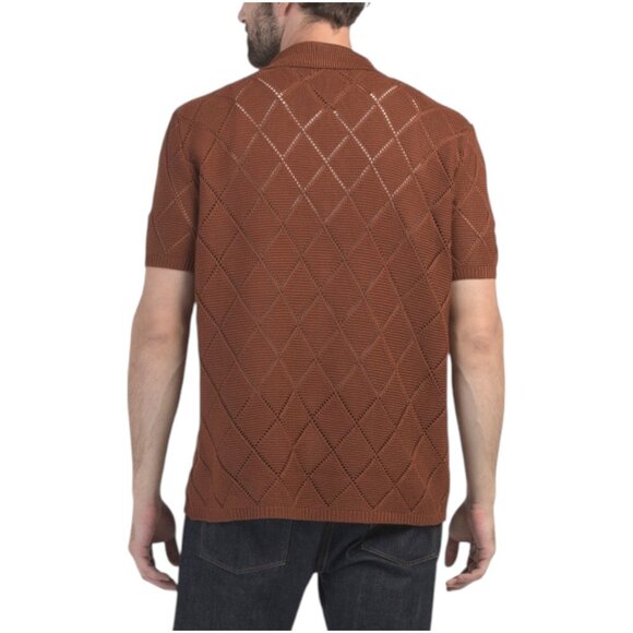 SOLITAIRE Pointelle Sweater Polo - Picture 3 of 4